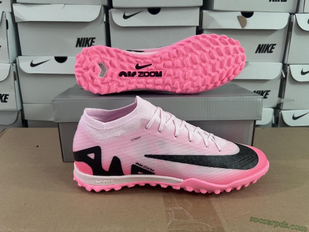 Nike Air Zoom Mercurial Vapor 15 Elite TF Low-Tops Football Shoes - Pink/Black