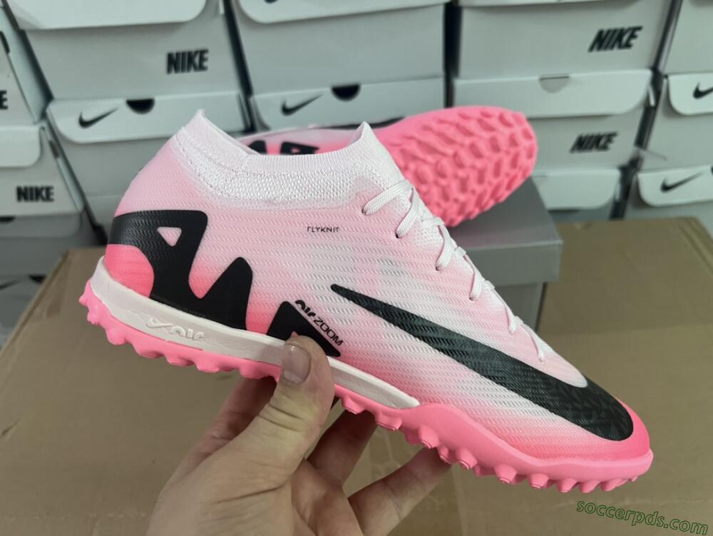 Nike Air Zoom Mercurial Vapor 15 Elite TF Low-Tops Football Shoes - Pink/Black