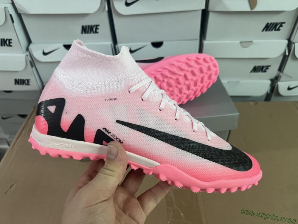 Nike Air Zoom Mercurial Superfly 9 Elite TF High-Tops Football Boots - Pink/Pink/Black