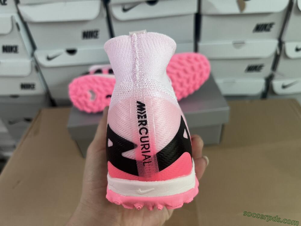 Nike Air Zoom Mercurial Superfly 9 Elite TF High-Tops Football Boots - Pink/Pink/Black