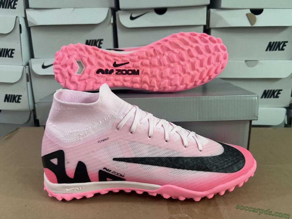 Nike Air Zoom Mercurial Superfly 9 Elite TF High-Tops Football Boots - Pink/Pink/Black