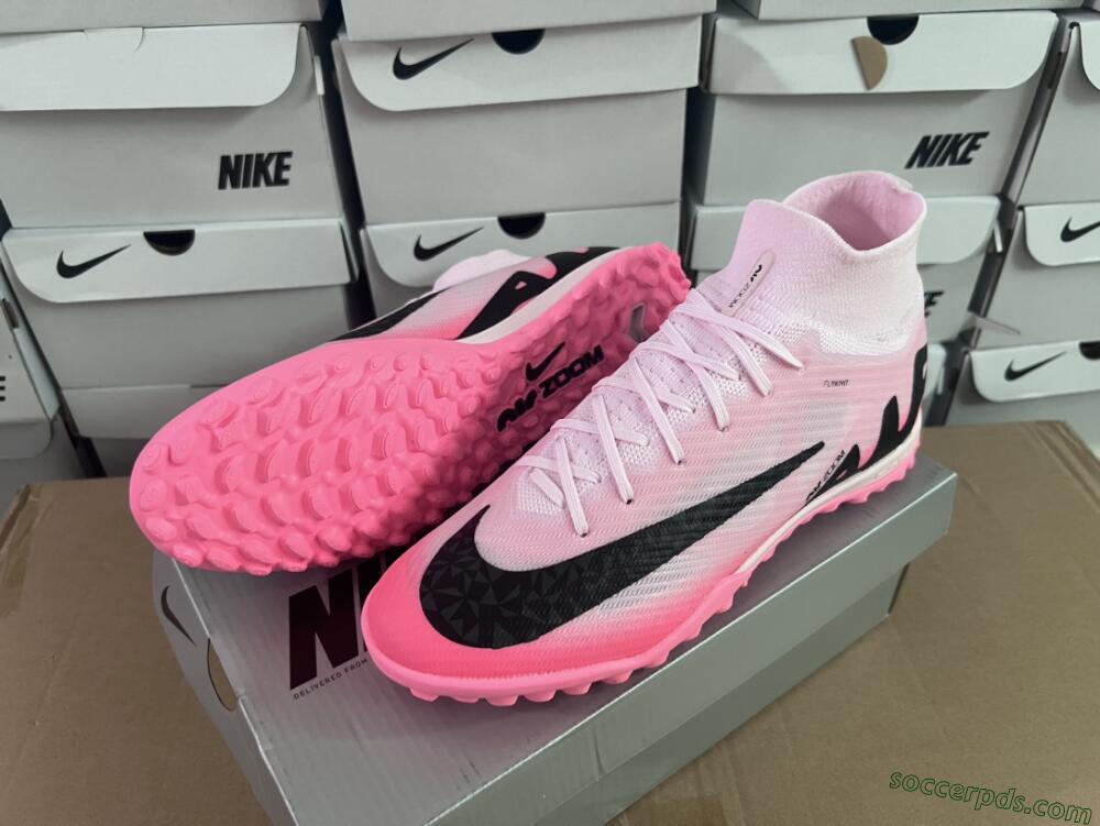 Nike Air Zoom Mercurial Superfly 9 Elite TF High-Tops Football Boots - Pink/Pink/Black