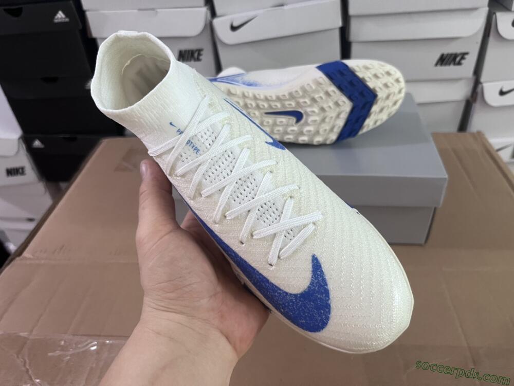 Nike Air Zoom Mercurial Superfly 10 Elite TF High-Tops Football Shoes - Beige/Blue