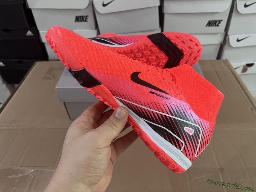 Nike Air Zoom Mercurial Superfly 10 Elite TF High-Tops Football Shoes - Red/Black/White