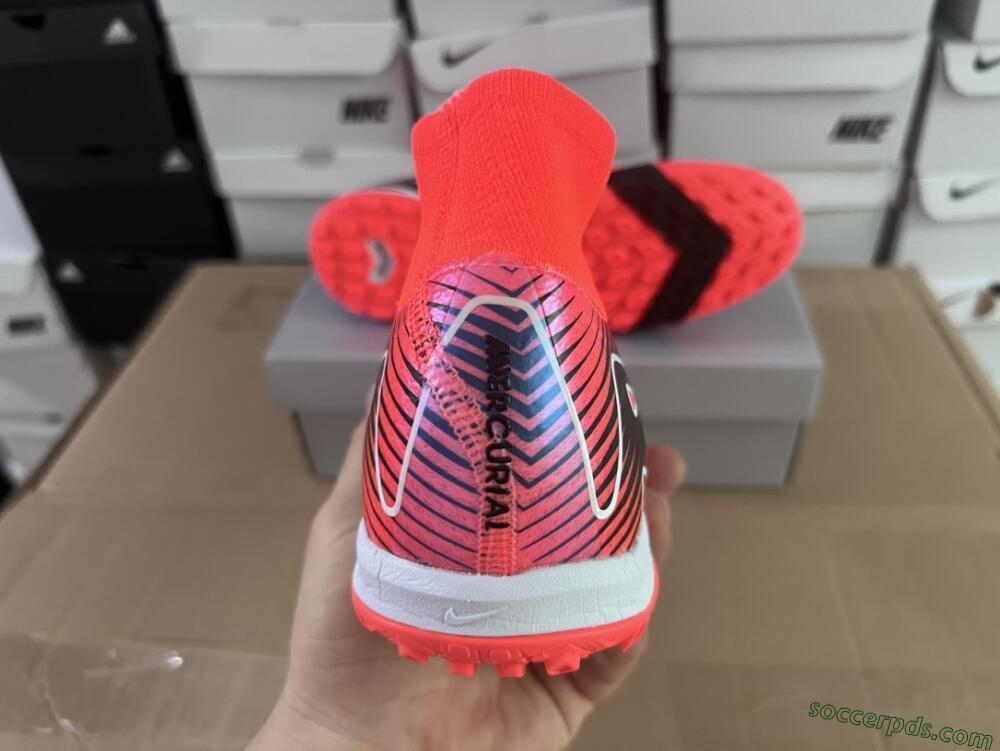 Nike Air Zoom Mercurial Superfly 10 Elite TF High-Tops Football Shoes - Red/Black/White