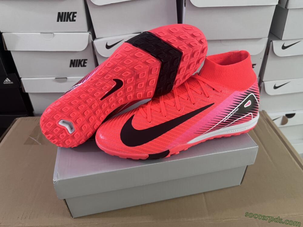 Nike Air Zoom Mercurial Superfly 10 Elite TF High-Tops Football Shoes - Red/Black/White