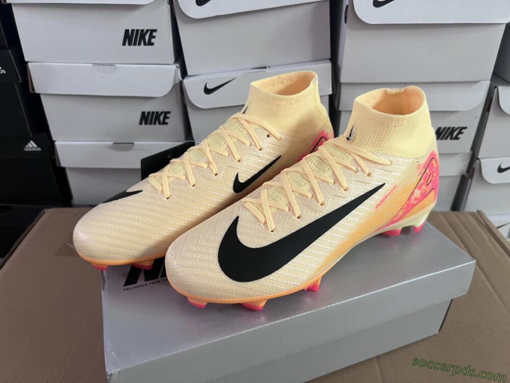 Nike Air Zoom Mercurial Superfly 10 Elite FG High-Tops Football Boots - Yellow/Black/Pink/Gold