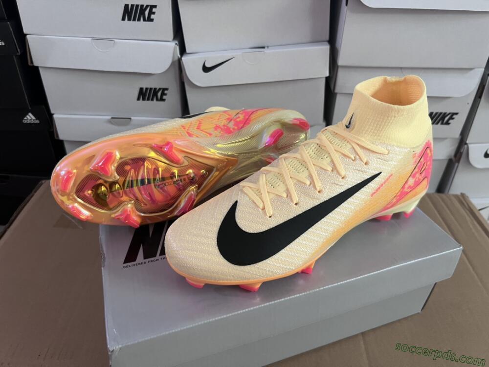 Nike Air Zoom Mercurial Superfly 10 Elite FG High-Tops Football Boots - Yellow/Black/Pink/Gold