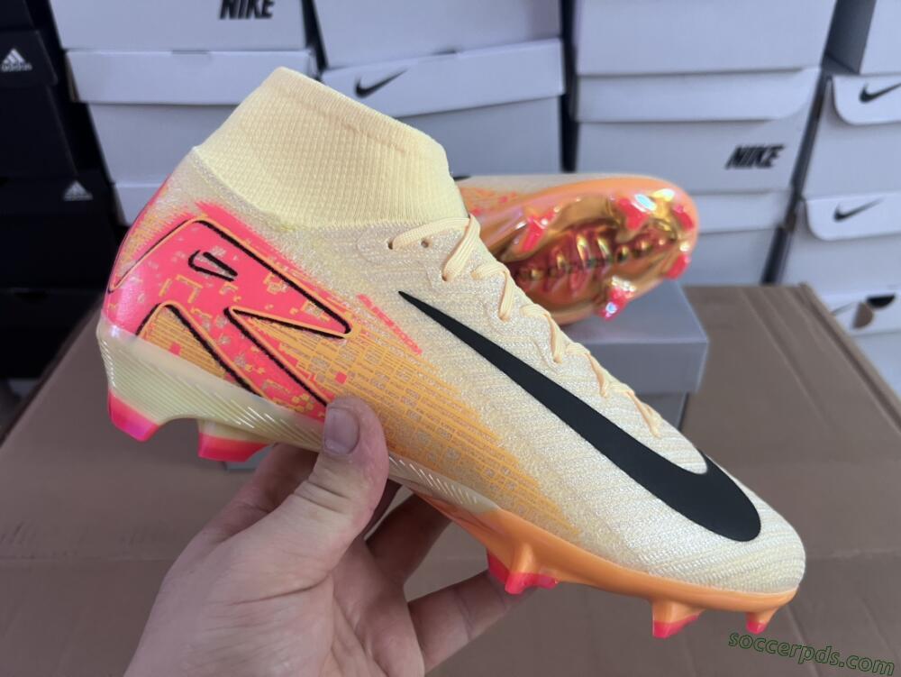 Nike Air Zoom Mercurial Superfly 10 Elite FG High-Tops Football Boots - Yellow/Black/Pink/Gold