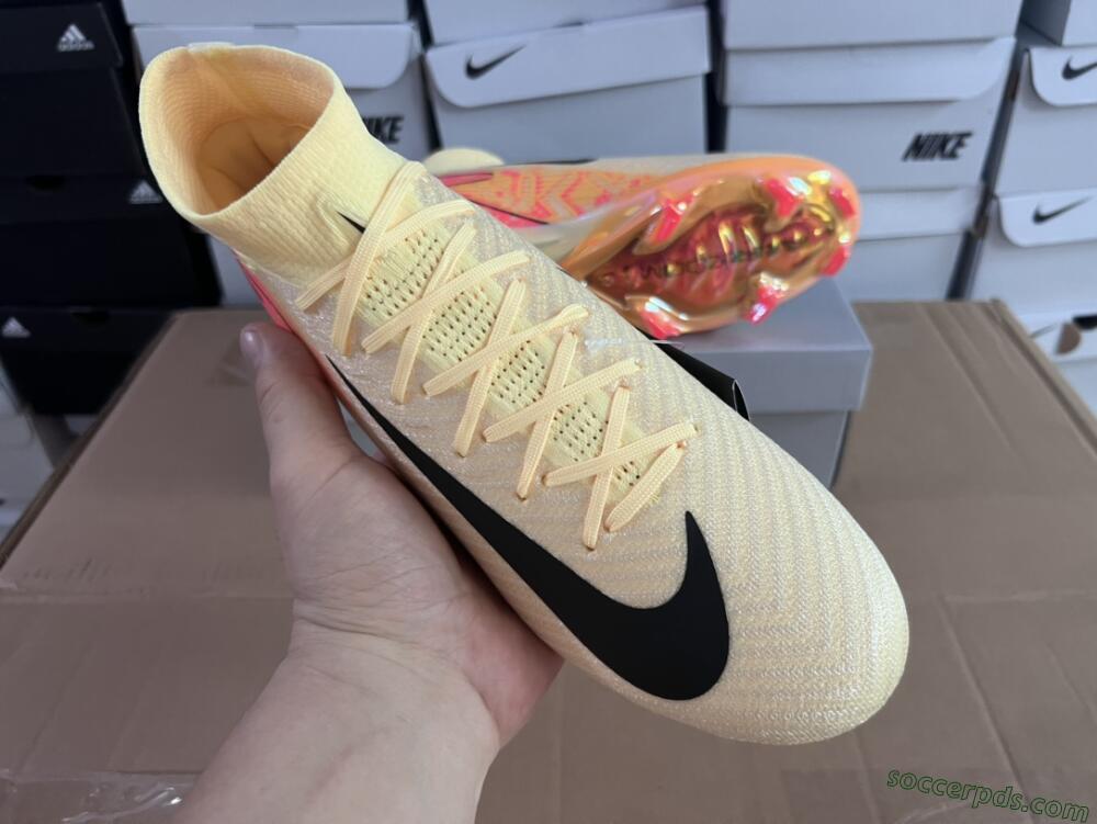 Nike Air Zoom Mercurial Superfly 10 Elite FG High-Tops Football Boots - Yellow/Black/Pink/Gold