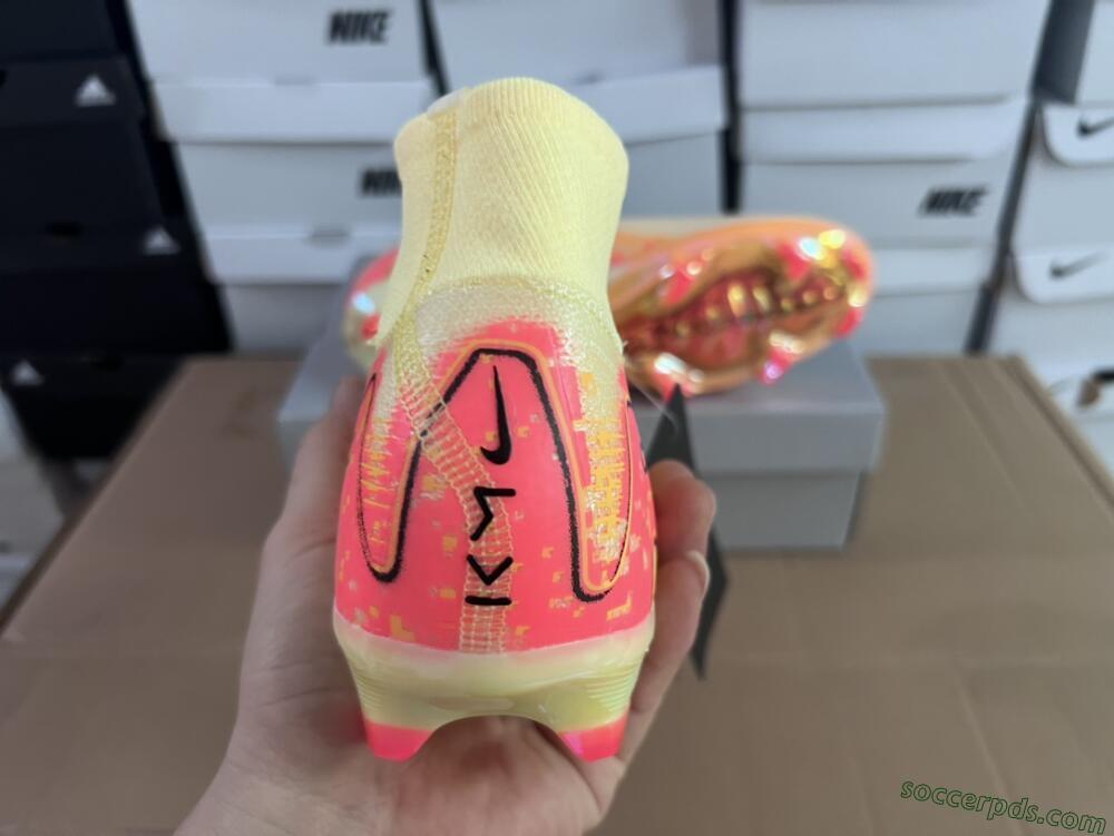 Nike Air Zoom Mercurial Superfly 10 Elite FG High-Tops Football Boots - Yellow/Black/Pink/Gold