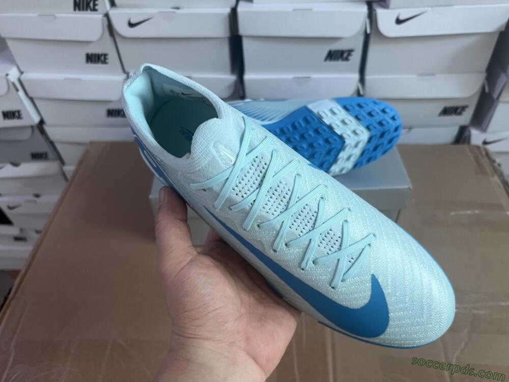 Nike Air Zoom Mercurial Vapor 16 Elite TF Low-Tops Football Shoes - Jade/Beige/Blue