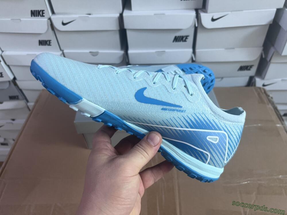 Nike Air Zoom Mercurial Vapor 16 Elite TF Low-Tops Football Shoes - Jade/Beige/Blue