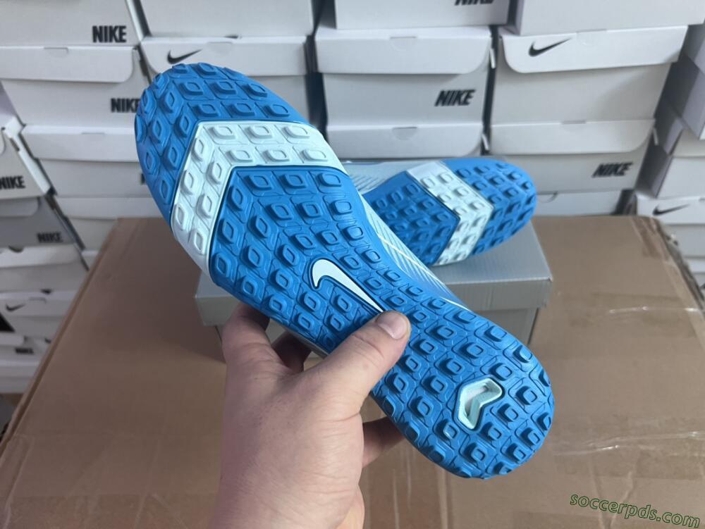 Nike Air Zoom Mercurial Vapor 16 Elite TF Low-Tops Football Shoes - Jade/Beige/Blue