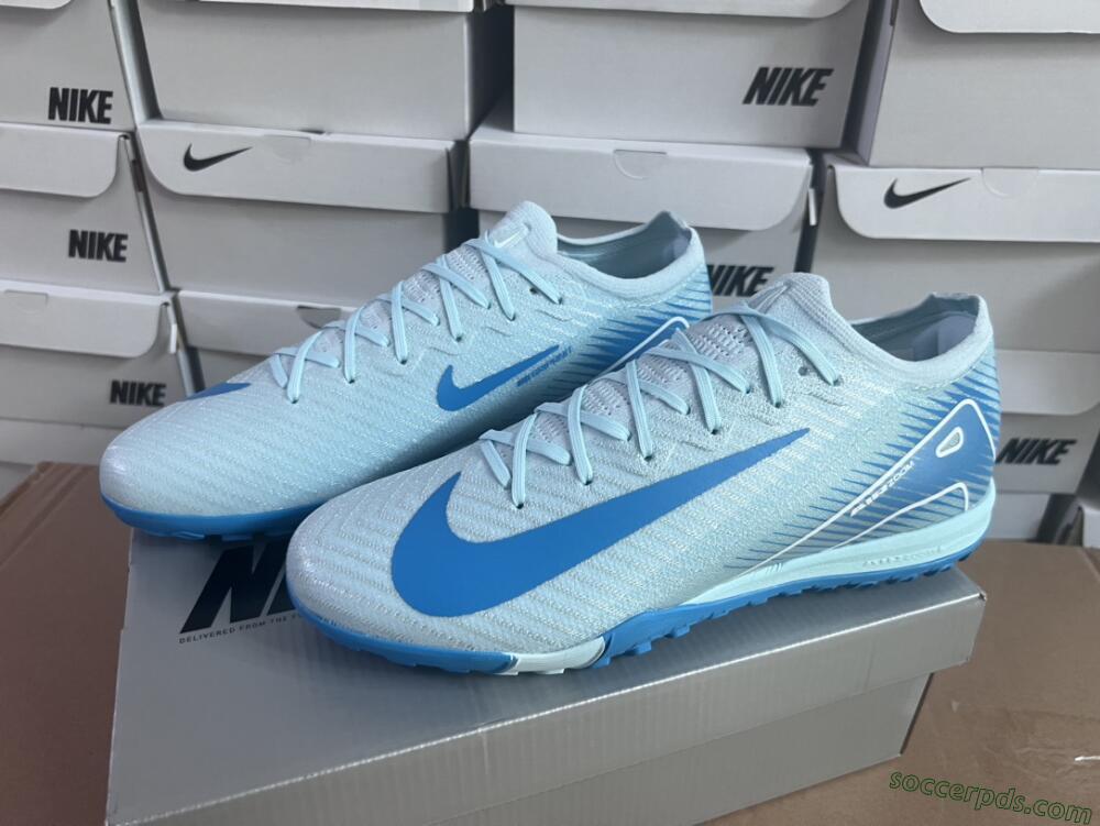 Nike Air Zoom Mercurial Vapor 16 Elite TF Low-Tops Football Shoes - Jade/Beige/Blue