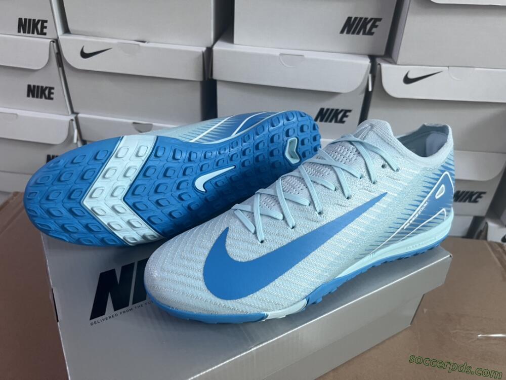 Nike Air Zoom Mercurial Vapor 16 Elite TF Low-Tops Football Shoes - Jade/Beige/Blue