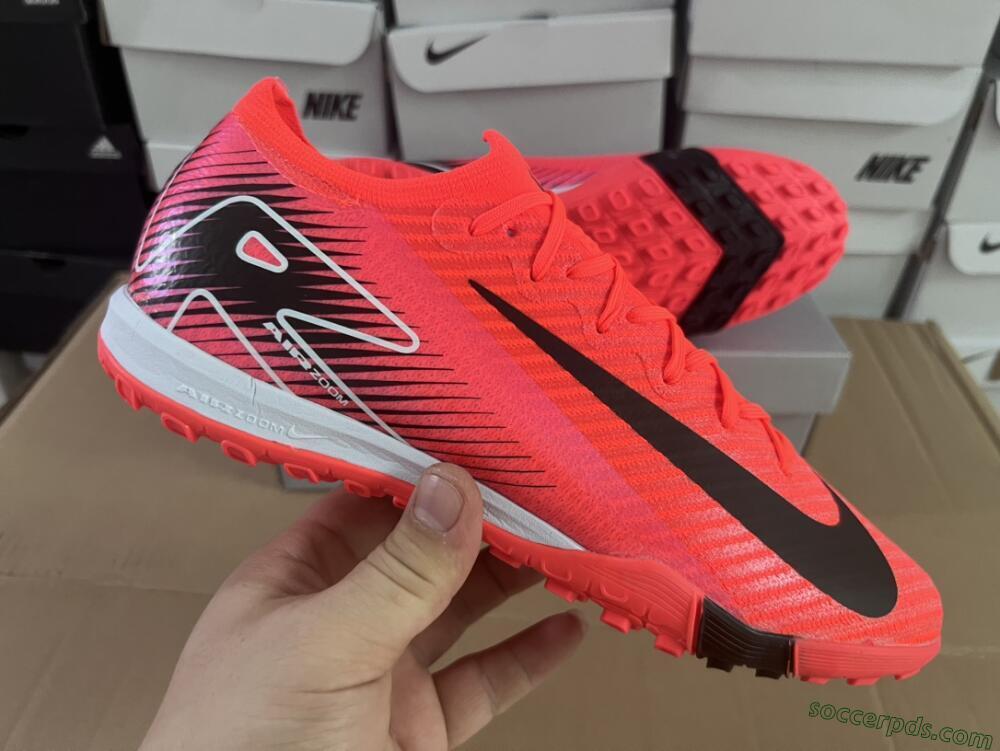 Nike Air Zoom Mercurial Vapor 16 Elite TF Low-Tops Football Shoes - Red/Black/White