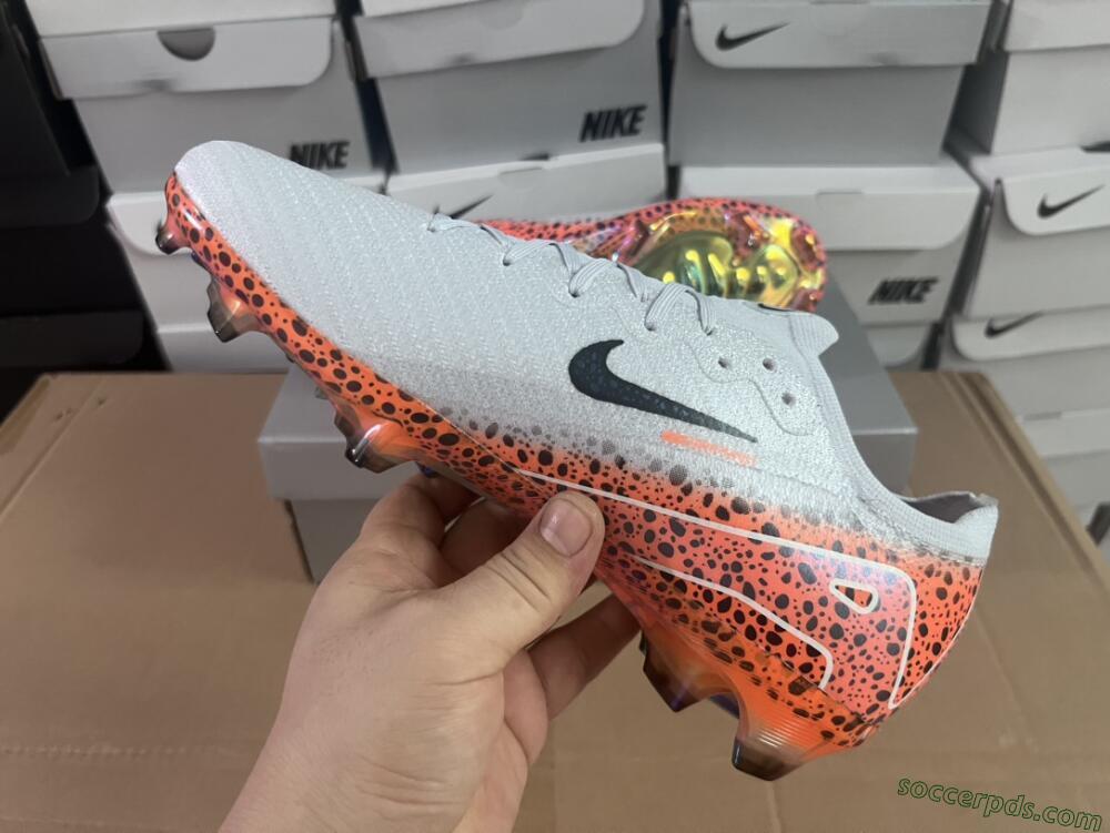 Nike Air Zoom Mercurial Vapor 16 Elite FG Low-Tops Football Boots - Grey/Black/Leopard