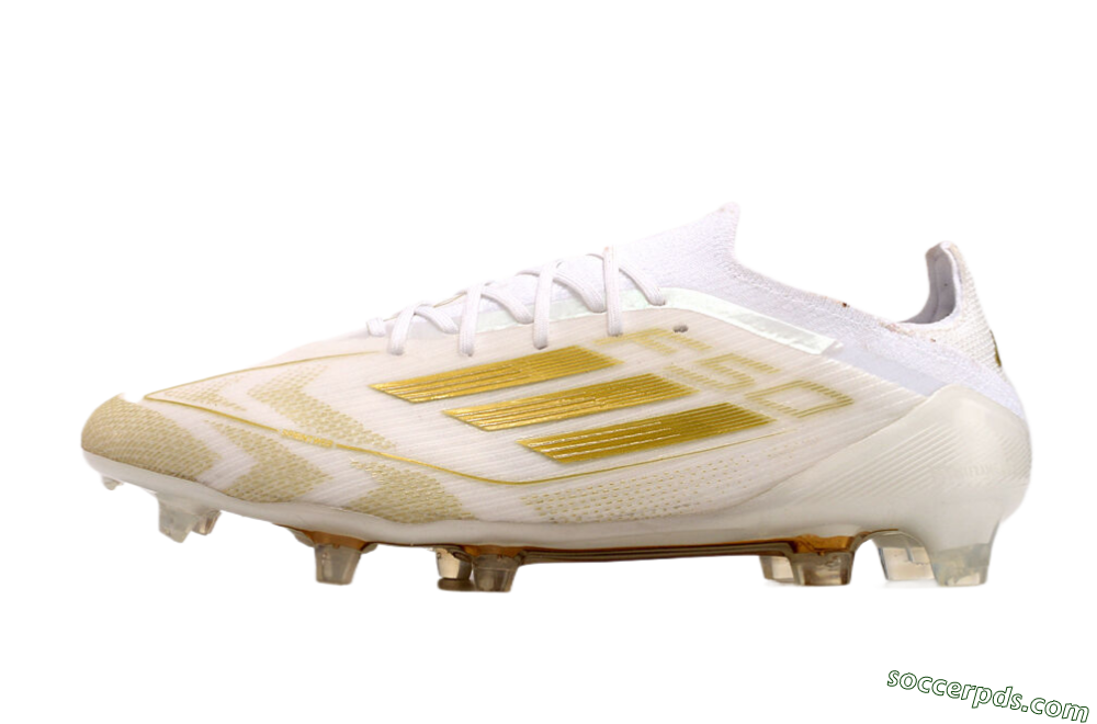 Adidas F50 Elite FG Low-Tops Football Boots - White/Gold 2