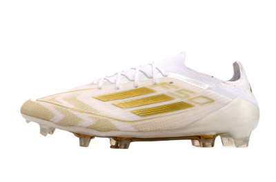 Adidas F50 Elite FG Low-Tops Football Boots - White/Gold
