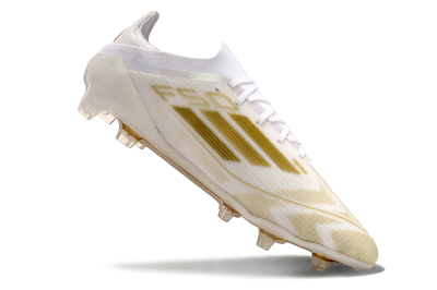 Adidas F50 Elite FG Low-Tops Football Boots - White/Gold