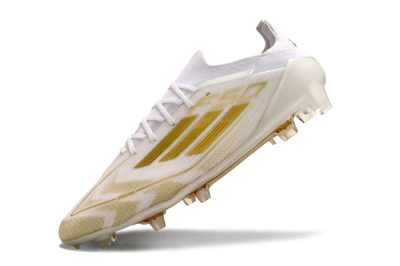 Adidas F50 Elite FG Low-Tops Football Boots - White/Gold