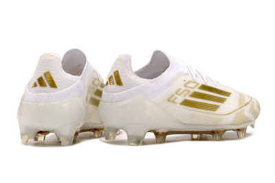 Adidas F50 Elite FG Low-Tops Football Boots - White/Gold