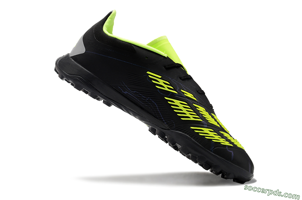 Adidas Predator 24 Elite TF Low-Tops Football Shoes - Black/Yellow/Grey 4