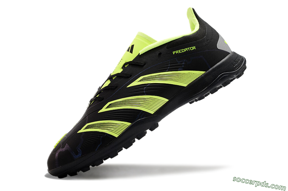 Adidas Predator 24 Elite TF Low-Tops Football Shoes - Black/Yellow/Grey 5