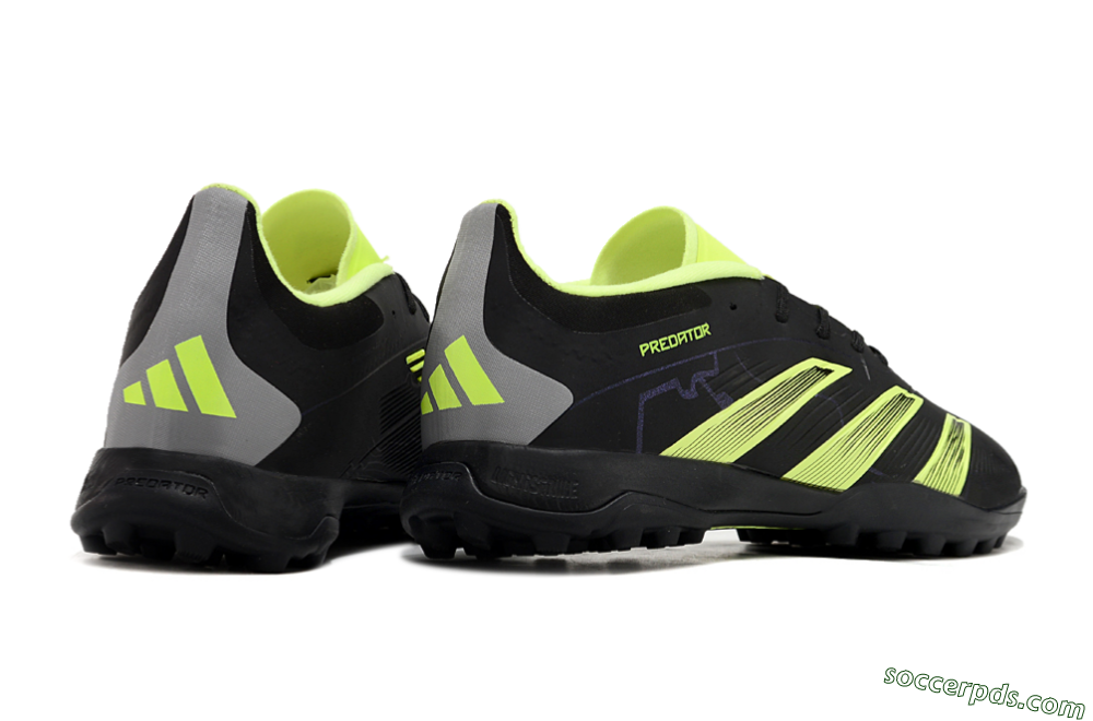Adidas Predator 24 Elite TF Low-Tops Football Shoes - Black/Yellow/Grey 6