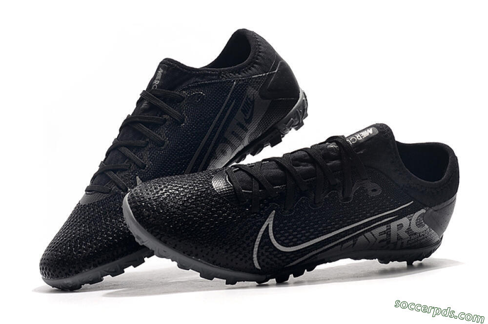 Nike Air Zoom Mercurial Vapor 13 Elite TF Low-Tops Football Shoes - Black/Silver/Grey 6