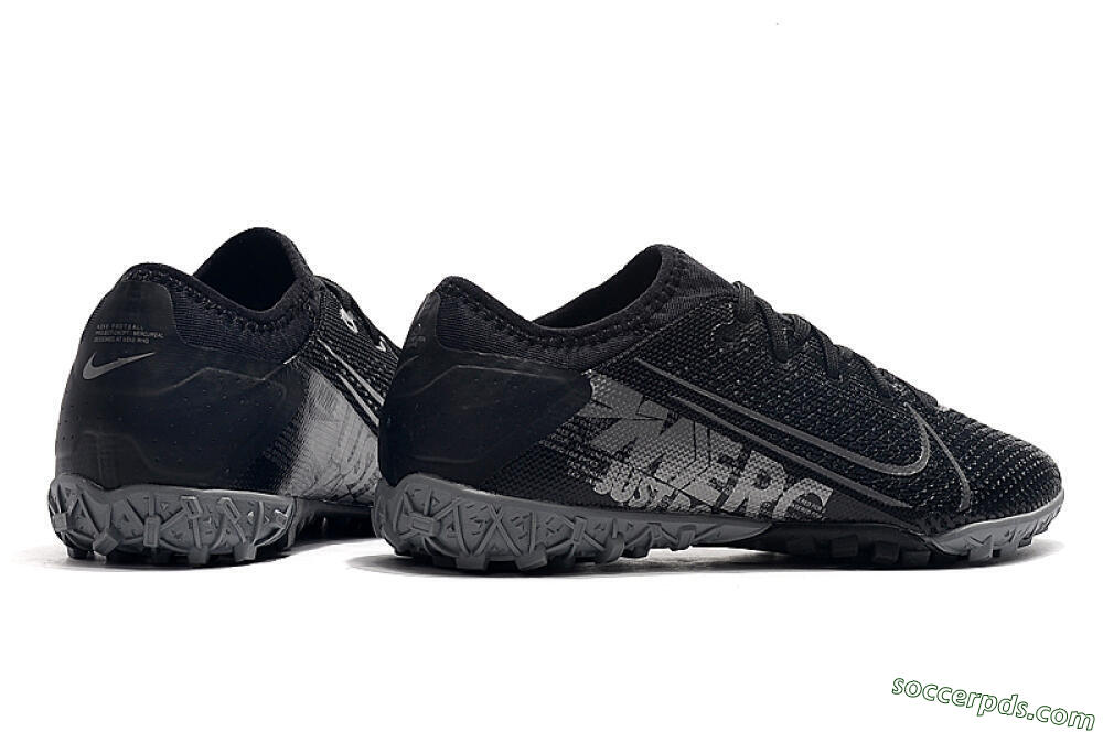 Nike Air Zoom Mercurial Vapor 13 Elite TF Low-Tops Football Shoes - Black/Silver/Grey 9