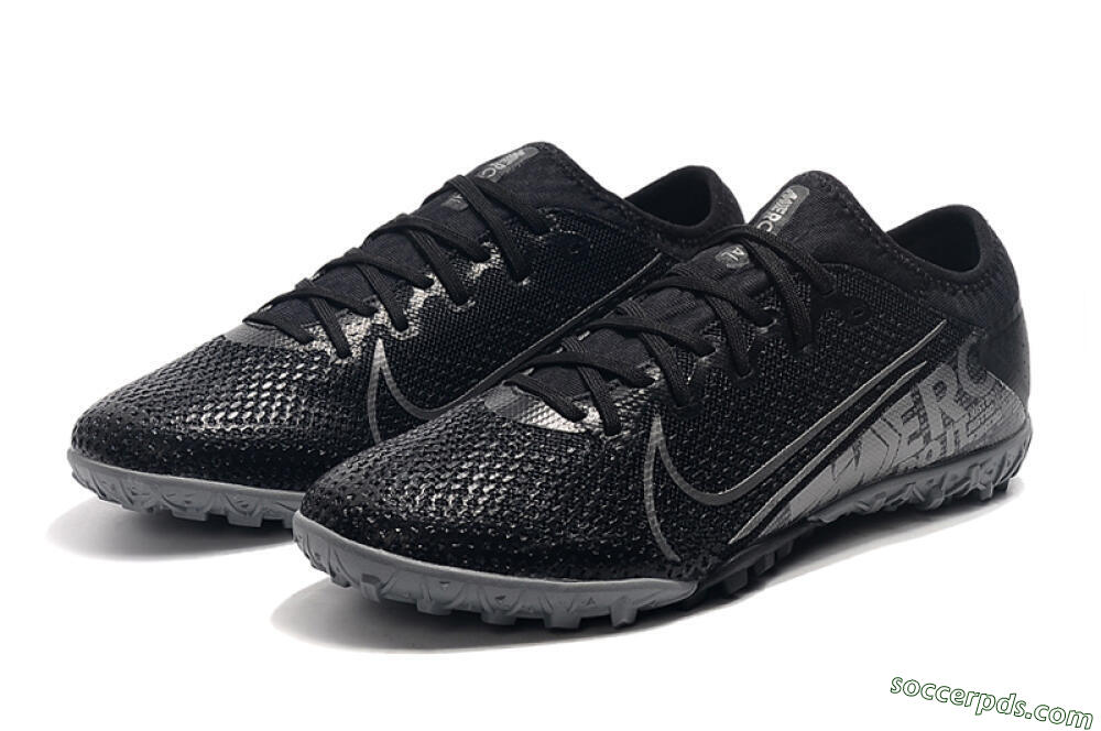 Nike Air Zoom Mercurial Vapor 13 Elite TF Low-Tops Football Shoes - Black/Silver/Grey 5