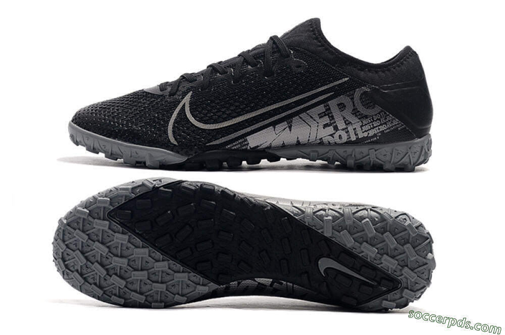 Nike Air Zoom Mercurial Vapor 13 Elite TF Low-Tops Football Shoes - Black/Silver/Grey 0
