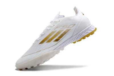 Adidas F50 Elite TF Low-Tops Football Shoes - White/Gold