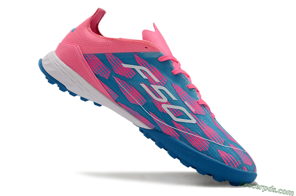 Adidas F50 Elite TF Low-Tops Football Shoes - Blue/Pink/White 4