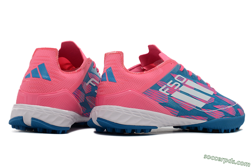 Adidas F50 Elite TF Low-Tops Football Shoes - Blue/Pink/White 6