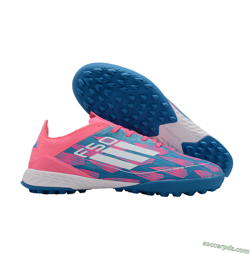 Adidas F50 Elite TF Low-Tops Football Shoes - Blue/Pink/White 1