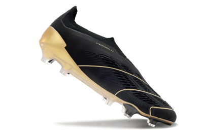 Adidas Predator Accuracy+ Laceless FG Low-Tops Football Boots - Black/Gold