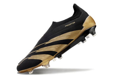 Adidas Predator Accuracy+ Laceless FG Low-Tops Football Boots - Black/Gold