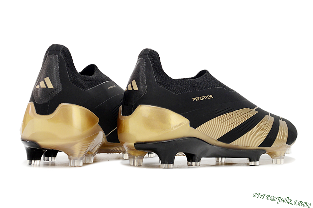 Adidas Predator Accuracy+ Laceless FG Low-Tops Football Boots - Black/Gold 6