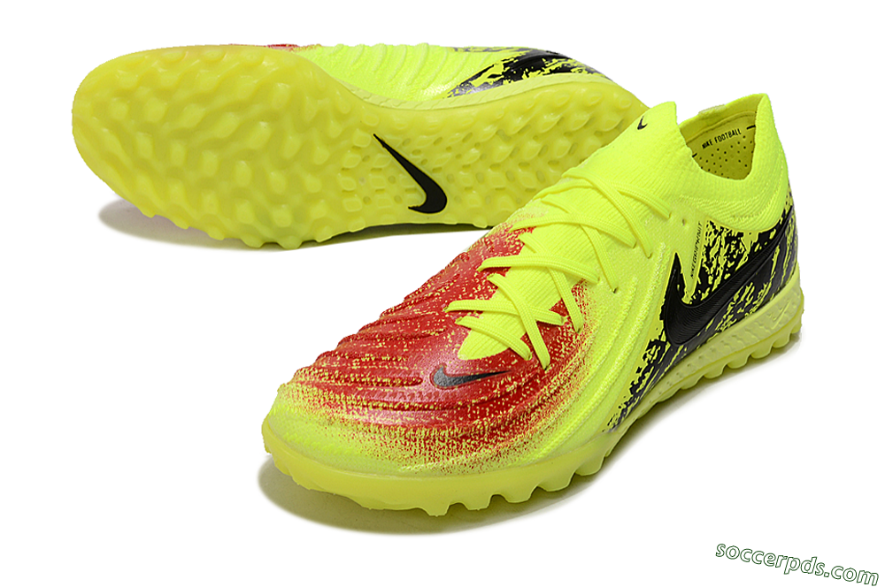 Nike Phantom GX 2 Elite TF Low-Tops Football Shoes - Yellow/Red/Black 3
