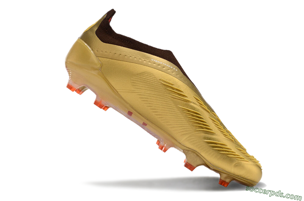 Adidas Predator 24 Elite Laceless FG Low-Tops Football Boots - Gold/White/Brown 4