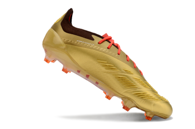 Adidas Predator 24 Elite FG Low-Tops Football Boots - Gold/White/Brown