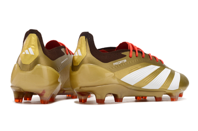 Adidas Predator 24 Elite FG Low-Tops Football Boots - Gold/White/Brown