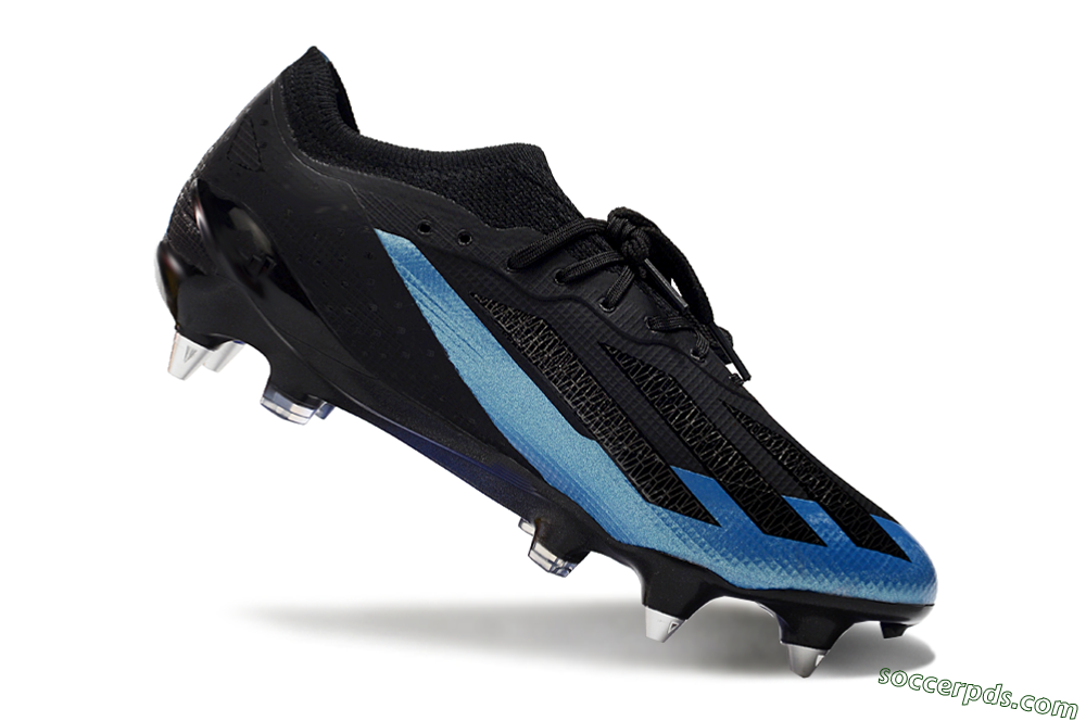 Adidas X Bugatti Crazyfast.1 SG Low-Tops Football Boots - Black/Blue/Silver 4
