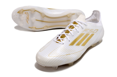 Adidas F50 Adizero FG Low-Tops Football Boots - White/Gold