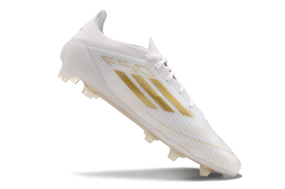Adidas F50 Adizero FG Low-Tops Football Boots - White/Gold