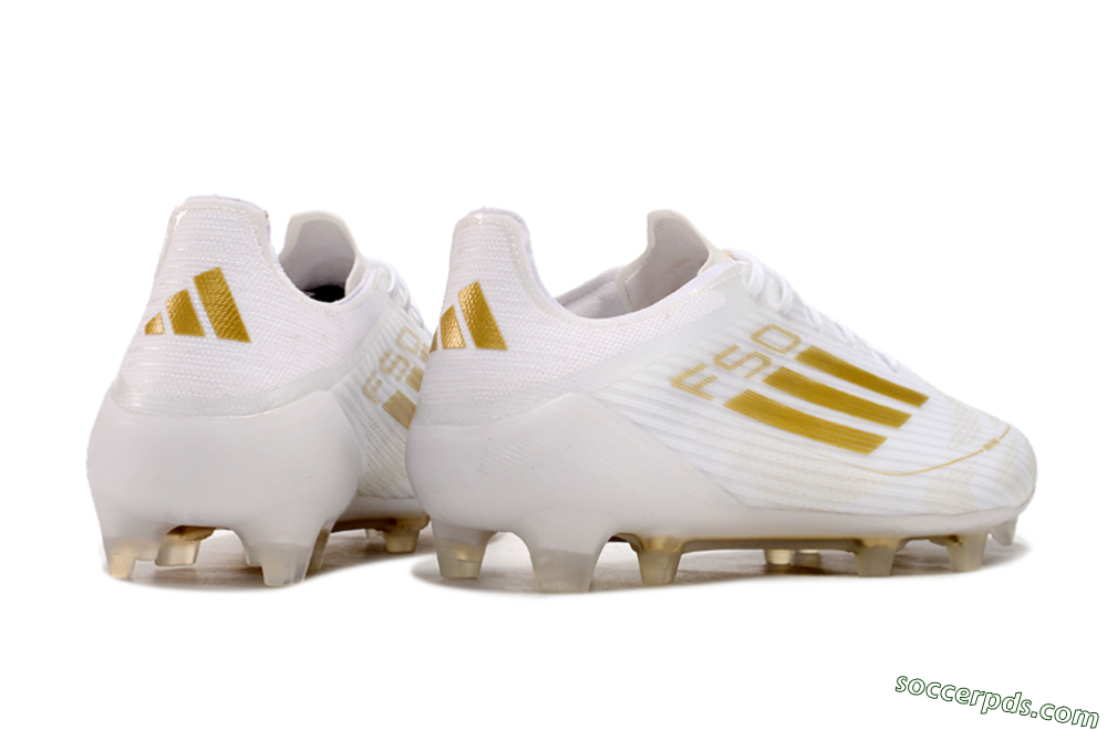 Adidas F50 Adizero FG Low-Tops Football Boots - White/Gold 5