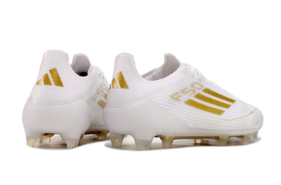 Adidas F50 Adizero FG Low-Tops Football Boots - White/Gold